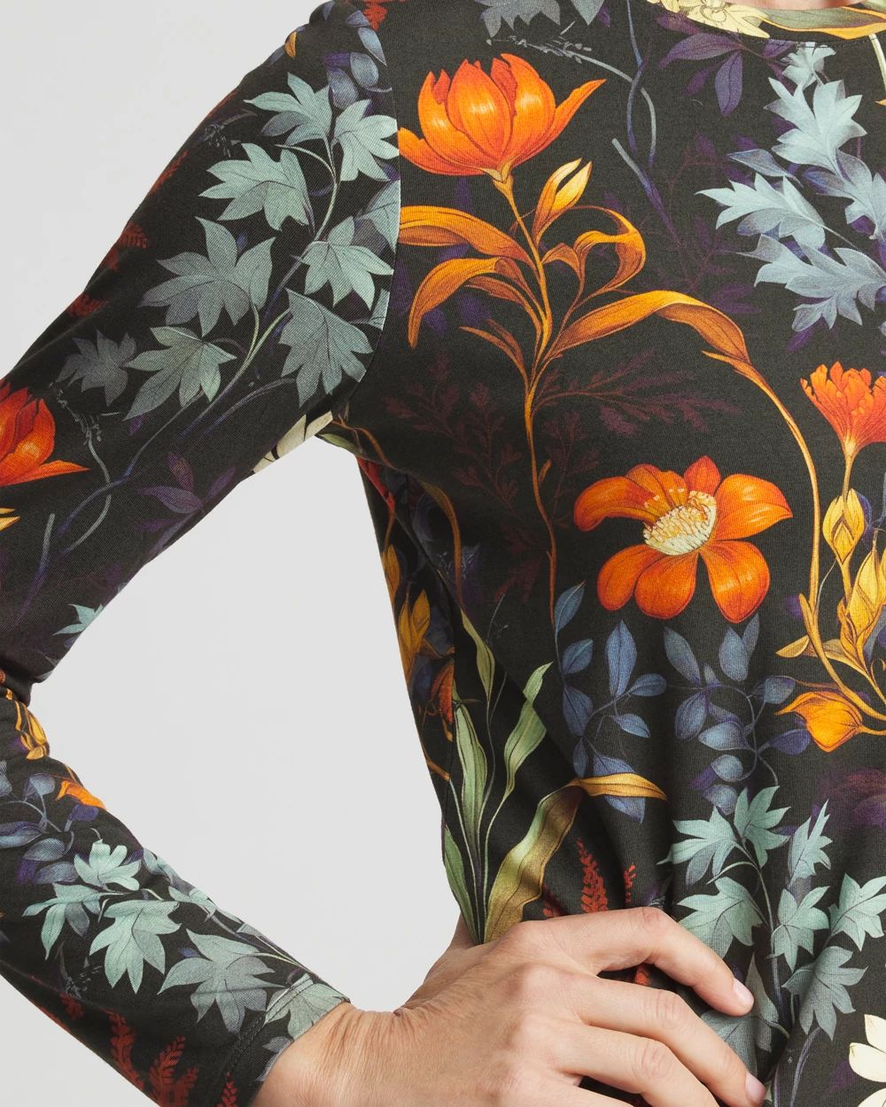 Touch of Cool™ Autumn Long Sleeve Tee | Chico's